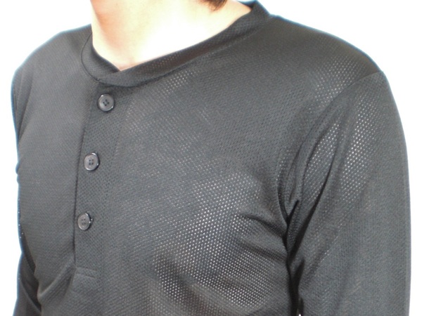 新品 ２枚セット メッシュTシャツ 長袖 XLサイズ ヘンリーネック インナー 通気性 速乾性 涼しい 釣り アウトドア ウォーキング 送料無料