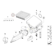 BMW E36 E46 E39 エアーフィルター 318Ci 318i 320i 323i 325i 328Ci 328i 330Ci 330i 330xi M3 525i 528i 13721730946 13721744869_画像2