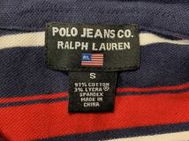 (レディース) POLO JEANS RALPH LAURENT // 半袖 ボーダー柄 ポロシャツ (紺系×白×赤) サイズ S_画像7