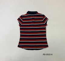 (レディース) POLO JEANS RALPH LAURENT // 半袖 ボーダー柄 ポロシャツ (紺系×白×赤) サイズ S_画像2