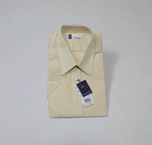 (未使用) SHIRT MAKER CHOYA // 半袖 コットンリネン シャツ・ワイシャツ (ライトイエロー系) サイズ 43-LL