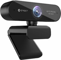 0707-5 店頭品 webカメラ ウェブカメラ EMEET NOVA 自動フォーカス HD1080P 200万画素 マイク内蔵 96°広角 4層光学レンズ USB給電_画像1