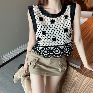 [KJ-10] new goods lady's knitted the best spring summer hook braided ... braided black 