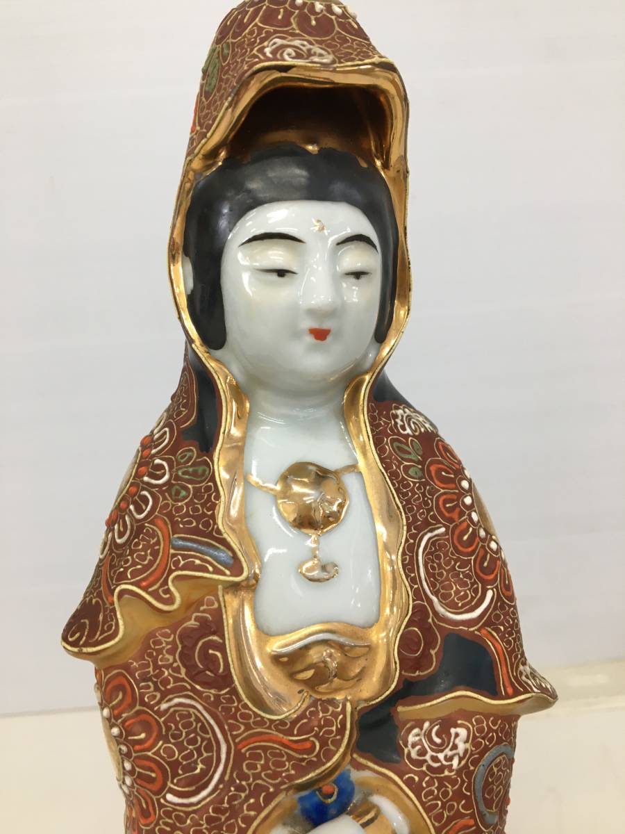 Y 九谷焼 観音菩薩像 高さ約30㎝ | JChere雅虎拍卖代购