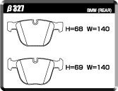 ACRE アクレ ブレーキパッド ZZC 前後セット BMW X6 (E72) アクティブハイブリッド FH44 H22.7～R1.12 4WD 4.4L_画像2