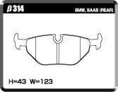 ACRE アクレ ブレーキパッド ユーロストリート 前後セット BMW 3シリーズ (E36) 325i CB25 BJ25 H3.7～H11.11 FR 2.5L_画像3