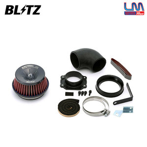 BLITZ ブリッツ サスパワー コアタイプLM レッド エアクリーナー マーチ AK12 BK12 BNK12 K12 H14.3～ CR10DE/CR12DE/CR14DE