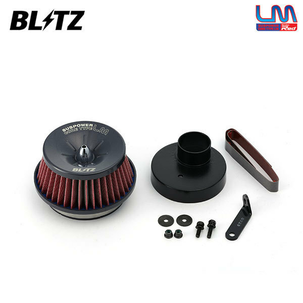 BLITZ ブリッツ サスパワー コアタイプLM レッド エアクリーナー デイズルークス B21A H26.2～ 3B20 ターボ