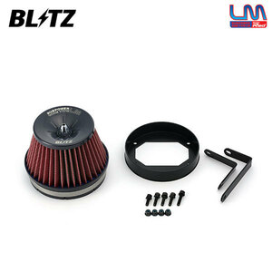 BLITZ ブリッツ サスパワー コアタイプLM レッド エアクリーナー ランサーエボリューション 9 CT9A H17.3～H19.10 4G63MIVEC MR含む