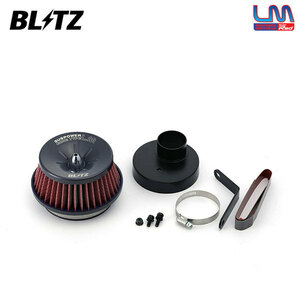 BLITZ ブリッツ サスパワー コアタイプLM レッド エアクリーナー タントカスタム LA600S LA610S H25.10～ KF ターボ RS