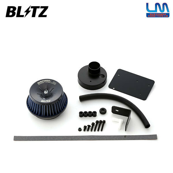 BLITZ ブリッツ サスパワー コアタイプLM ブルー エアクリーナー スペーシアギア MK53S H30.12～ R06A ターボ 2WD/4WD