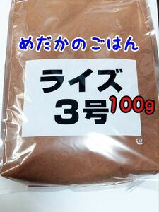 めだかのごはん ライズ3号 100g リパック品 グッピー 熱帯魚 めだか 金魚