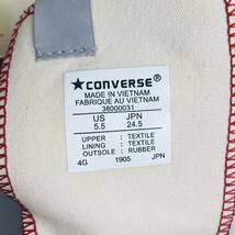 人気★CONVERSE★24.5cm ローカットスニーカー コンバース ネクスター レディース 赤 レッド ビックロゴ 6ホールシューズ 靴 S499_画像10