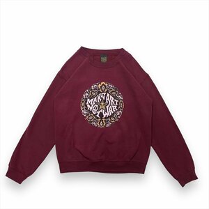 Obey オベイ スウェット ワインレッド 古着 メンズ S ストリート プリントロゴ