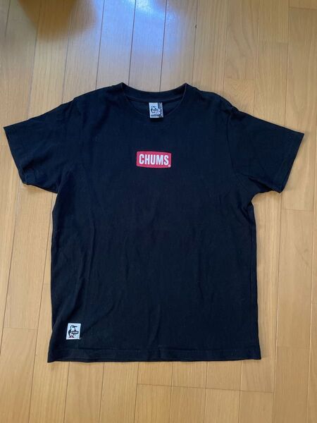 CHUMS チャムス Logo 半袖Tシャツ BLACKウーマンズM