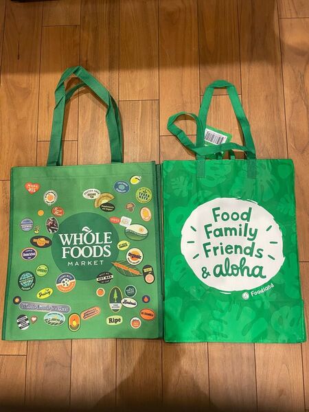 ホールフーズマーケット Whole Foods Market フードランドエコバッグ 2枚セット タグ付き
