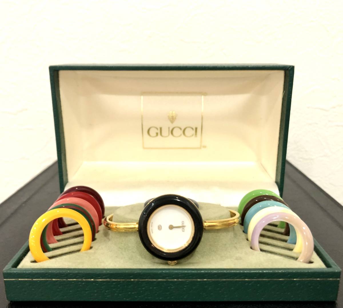 お買い得!】 中美品 グッチ GUCCI 時計 チェンジベゼル レディース