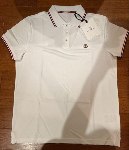 【新品未使用】モンクレール ポロシャツ L moncler ホワイト