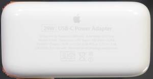 美品 Apple 29W USB Type-C Power Adapter A1540 14.5V 2.0A/5.2V 2.4A/MacBook 2015以降