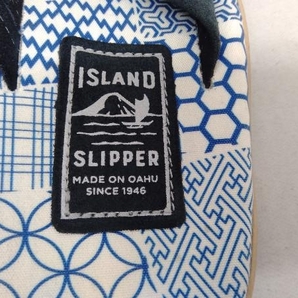 ISLAND SLIPPER サンダル サイズ9 ブルー 和柄 アイランドスリッパ 本体のみの画像3