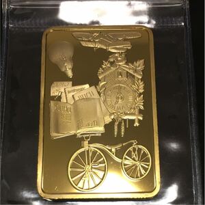 ○【送料無料】ド イ ツ 発明品 ゴールド レプリカ 金 メッキ インゴット コイン メダル GOLD INGOT ゴールドバー 金塊