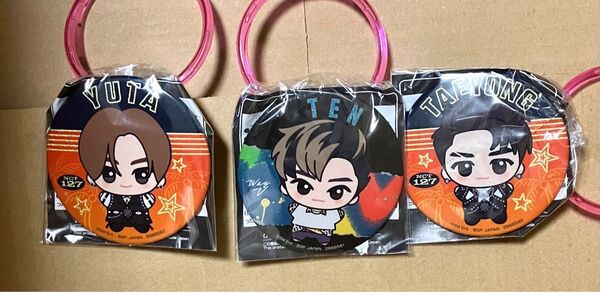 NCT 127 ちびぐるみグリッター缶バッジ テヨン ユウタ テン 缶バッジ