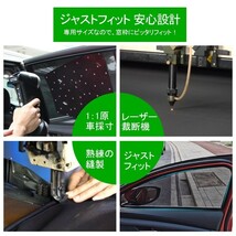 日産 NV200 メッシュ カーテン シェード 日よけ UVカット 遮光 断熱 内装 2枚 車中泊 旅行 アウトドア 換気 プライバシー保護_画像6