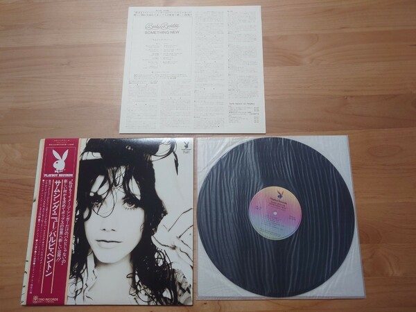 ★サムシング・ニュー SOMETHING NEW★バルビ・ベントン Barbi Benton★帯付（裏面傷み）★ポスター付（汚れあり）★LPレコード★中古品