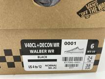 VANS ヴァンズ V40CL+DECON WR WALBER WR 24.0cm BLACK 黒 スニーカー 靴 箱付_画像9