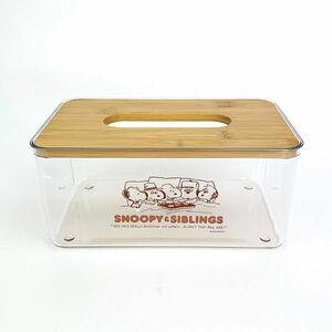 スヌーピー グッズ ボックスティッシュケース クリアティッシュケース