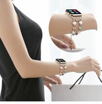 Apple Watch バンド　38/40/41mm パール 夜光機能 ファッション カジュアル ブレスレット iWatch 交換 腕時計ベルトエレガント_画像6