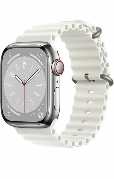 Apple Watch バンド 通気性 耐衝撃 防汗 取付簡単 交換ベルト appleウォッチ オーシャンバンドシリコン42/44/45/49mm 男女兼用