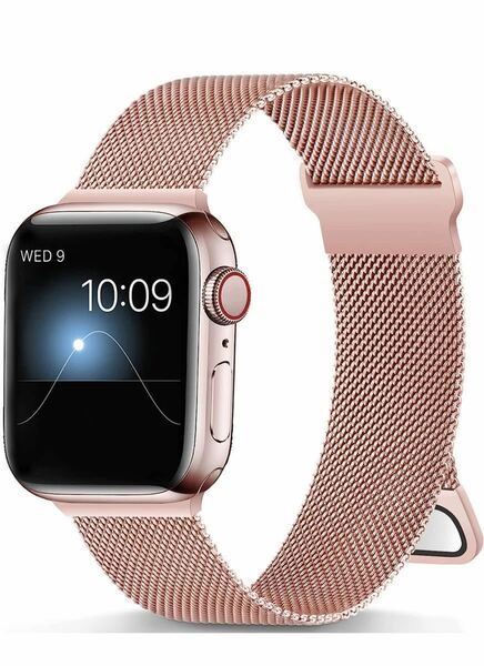 Apple Watch ミラネーゼループ アップルウォッチ 金属バンドステンレススチール 42/44/45/49mm 男女兼用　涼感バンド