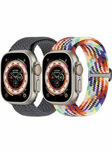 Apple Watch плетеный нейлон частота Apple часы .. частота 2 шт 42/44/45/49mm эластичность частота 