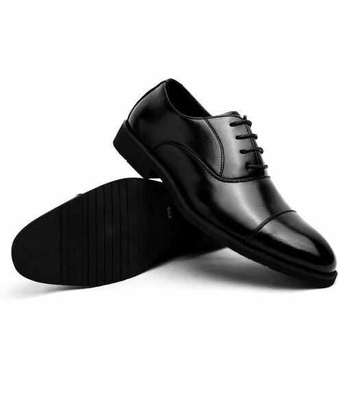 ビジネスシューズ 革靴 メンズ ビジネス シューズ 靴 歩きやすい 幅広 3e 黒 防水レザー 内羽根 ストレートチップ 冠婚葬祭 高品質26cm
