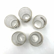 佐々木ガラス SASAKI GLASS WEAR グラス 5客揃セット コップ 昭和レトロ 麦茶 冷茶 茶托付 未使用 茶たく 箱入 食器【道楽札幌】_画像6