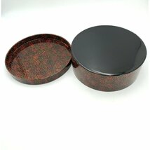 津軽塗 茶櫃 茶びつ 茶器 盆 樹脂製 茶道具 伝統工芸 急須台 和風 収納箱 茶器入れ 茶ひつ 蓋付き容器 煎茶道具 漆器 まとめ 和食器_画像5