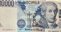 #754【珍24枚】外国紙幣　イタリア10,000リラ　旧紙幣1984年　_画像4
