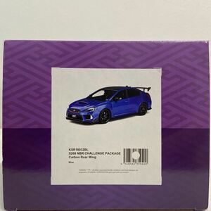 京商 samurai 1/18 SUBARU S208 NBR CHALLENGE PACKAGE Carbon Rear Wing Blue 検索 スバル チャレンジ ブルー ミニカー STI WRX