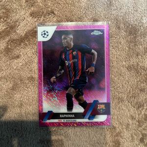 Topps Chrome Uefa club competitions UCC 2022/2023 - Raphinha - Pink Shimmer Refractor 250シリ FC Barcelona バルサ