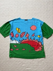 80's★Peter Max/ピーターマックス NEO MAX SUN SET FLOWERSⅡ シグネチャー Tシャツ ビンテージ