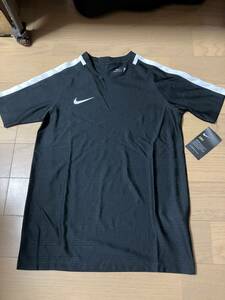 NIKE DRI-FIT Junior short sleeves shirt 160.BK/WH new goods * settlement of accounts sale *