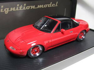 MAZDA ignition model 1/18 Eunos Roadster (NA) red IG0667 ignitionmodel miata MX-5 Eunos Roadster not yet exhibition goods JDM