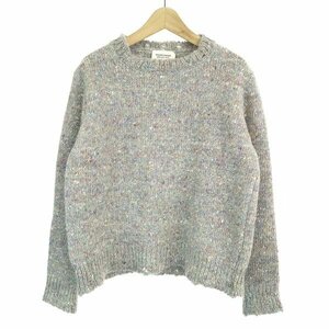 beautiful people ビューティフルピープル fleck yarnpullover フレックヤーンプルオーバーニット グレー 34 レディース