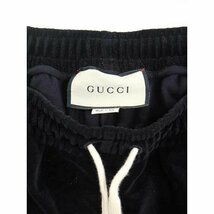 GUCCI グッチ 19SS シェニールベロアイージーロングパンツ ブラック S メンズ ITJQ7AZ6609W_画像3