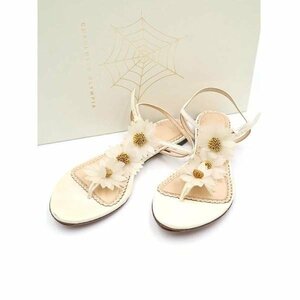 Charlotte Olympia シャーロット・オリンピア フラワーデザインフラットサンダル ホワイト 34 レディース IT29P4VM2KWG