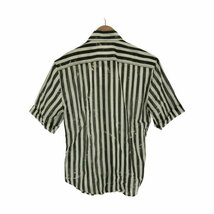 MARC JACOBS マーク ジェイコブス 17SS ブリーチ加工ストライプシャツ ブラック 48 メンズ IT4U8OHUNQDK_画像2