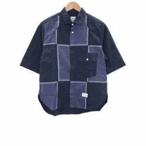 Name. ネーム 16SS S/S REBUILDING POCKET SHIRT リビルディングポケットシャツ ネイビー 0 メンズ ITX77RDZJUKM