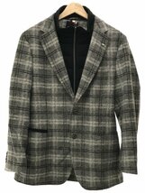 HUGO BOSS ヒューゴ ボス 22AW C-HANRY-BIB ウールチェックブレザージャケット グレー サイズ：48_画像1