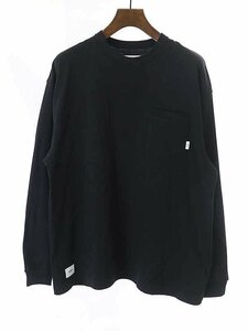 WTAPS ダブルタップス 22AW AII 01 / LS / COTTON ロングスリーブカットソー ブラック サイズ：2